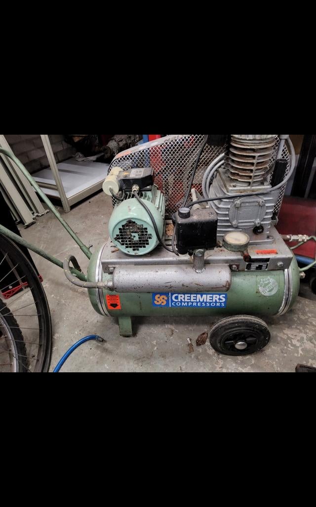 Creemers compressor - Zeer goede staat, weinig gebruikt, 6 tot 10 bar, Ophalen of Verzenden, Zo goed als nieuw, 25 tot 100 liter