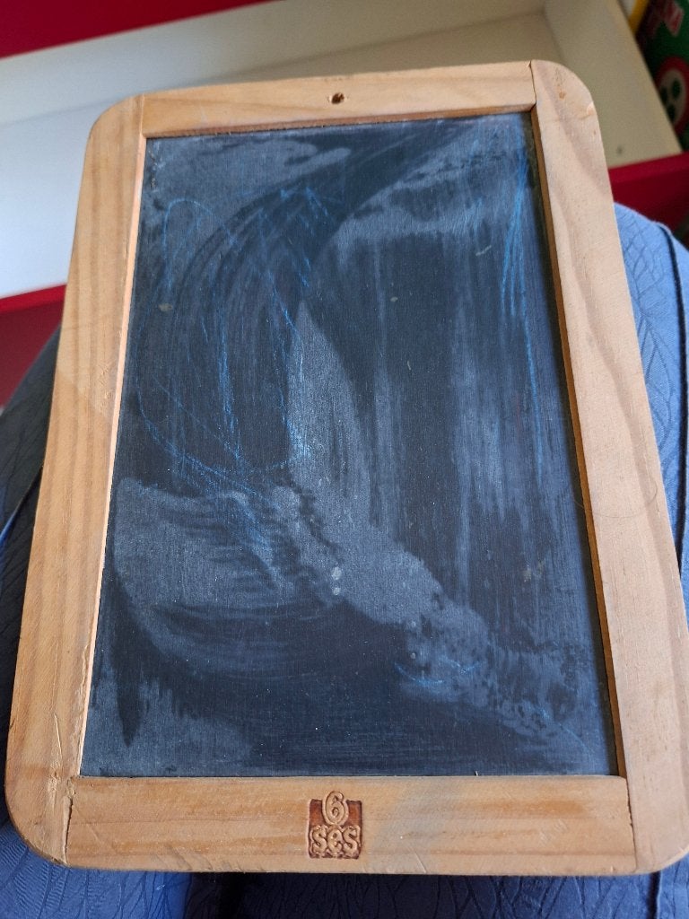 klein schoolbordje, 18,5 x 26 cm., gebruikt, Diversen, Schoolborden, Ophalen of Verzenden, Krijtbord