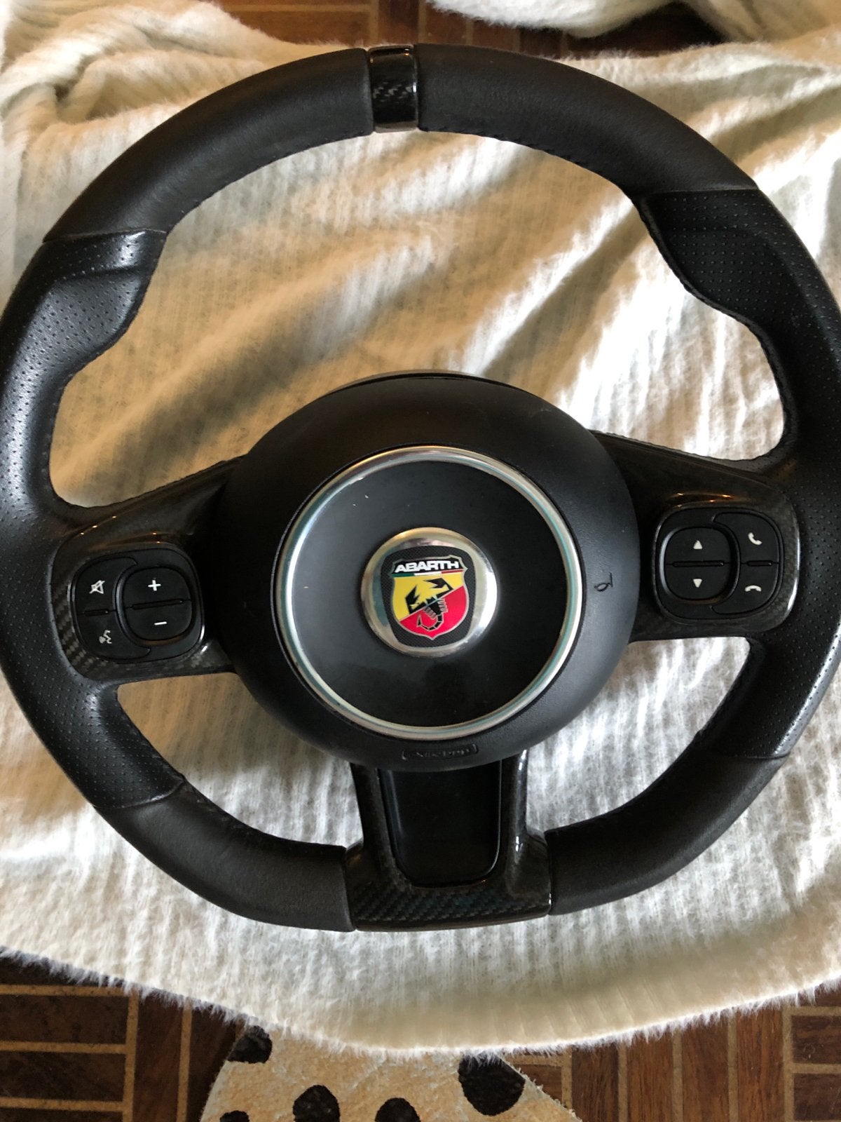 Zeer net Fiat Abarth stuur met Carbon en airbag, Ophalen of Verzenden, Gebruikt, Fiat