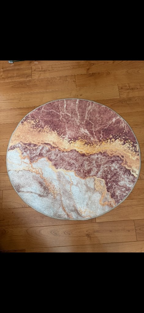 Vloerkleed 110 cm, Ophalen, Bruin, Rond, Zo goed als nieuw