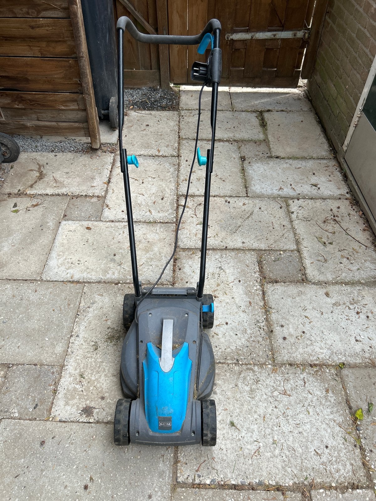 Gamma elektrische grasmaaier, Tuin en Terras, Ophalen, Cirkelmaaier, Gebruikt, Elektrische grasmaaier