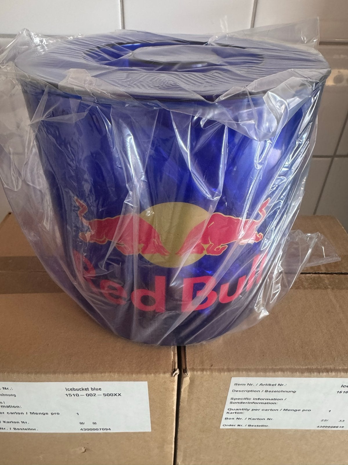 2x Nieuwe Red Bull Icebucket - Blauw, Ophalen of Verzenden, Nieuw, Blauw, Kunststof