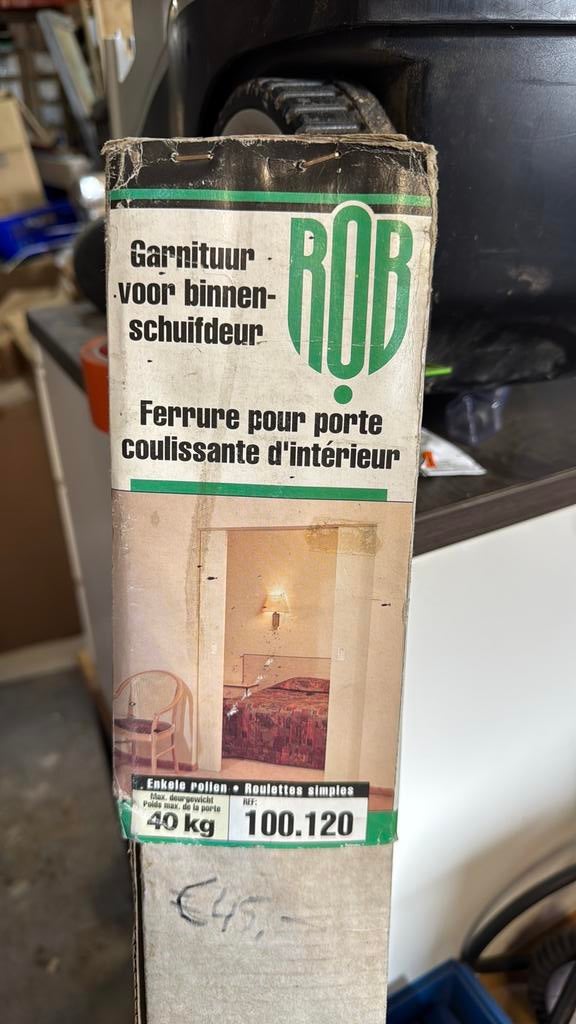 Rob binnenschuifdeur garnituur, Deurkozijn, Nieuw, Hout, Ophalen