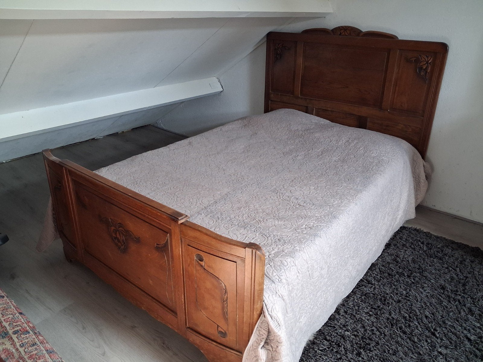 Frans bed, Antiek bed, Ophalen, Gebruikt, Tweepersoons