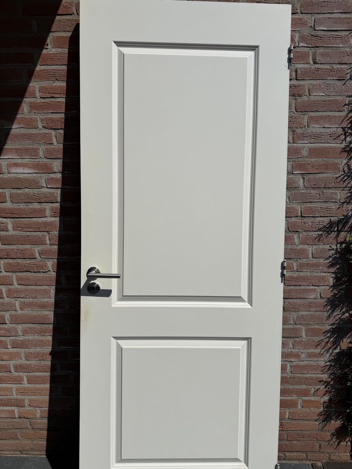 Witte paneeldeur (binnendeur) 82 x 211cm – rechtsdraaiend, Ophalen, 80 tot 100 cm, Binnendeur, Zo goed als nieuw