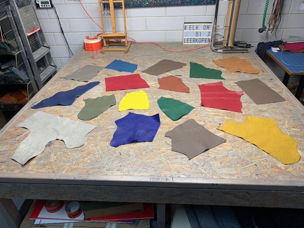 Pakketten effen leren lapjes, Overige kleuren, Leer of Kunstleer, Nieuw, Ophalen of Verzenden