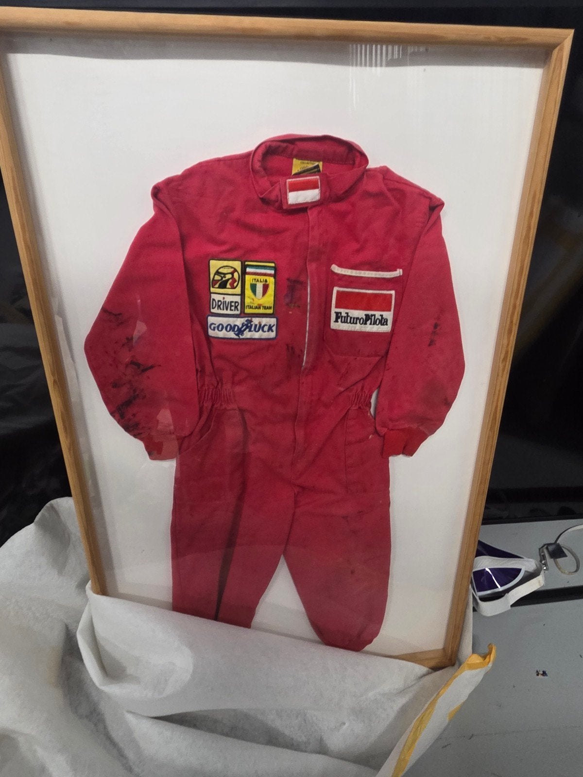 Ingelijste vintage raceoverall - Futuro Pilota, Ophalen, Gebruikt