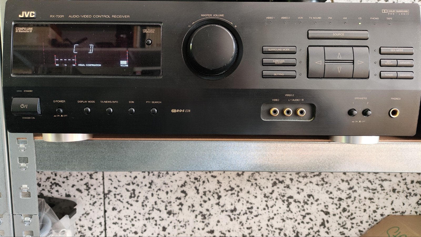 JVC RX-730RBK Audio Video tuner/versterker., Ophalen, JVC, 120 watt of meer, Gebruikt