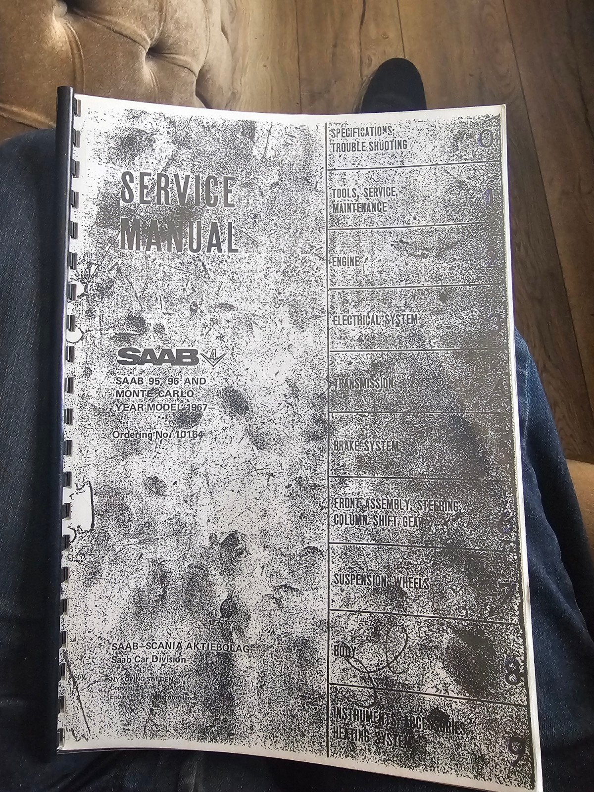 SAAB 95 96 Monte Carlo Service Manual 1967, Verzenden, Gelezen