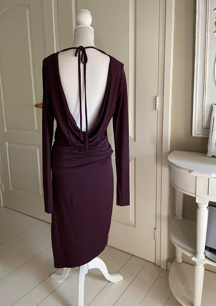 Cora Kemperman Jurk / M / Aubergine, Kleding | Dames, Jurken, Zo goed als nieuw, Maat 38/40 (M), Paars, Onder de knie, Ophalen
