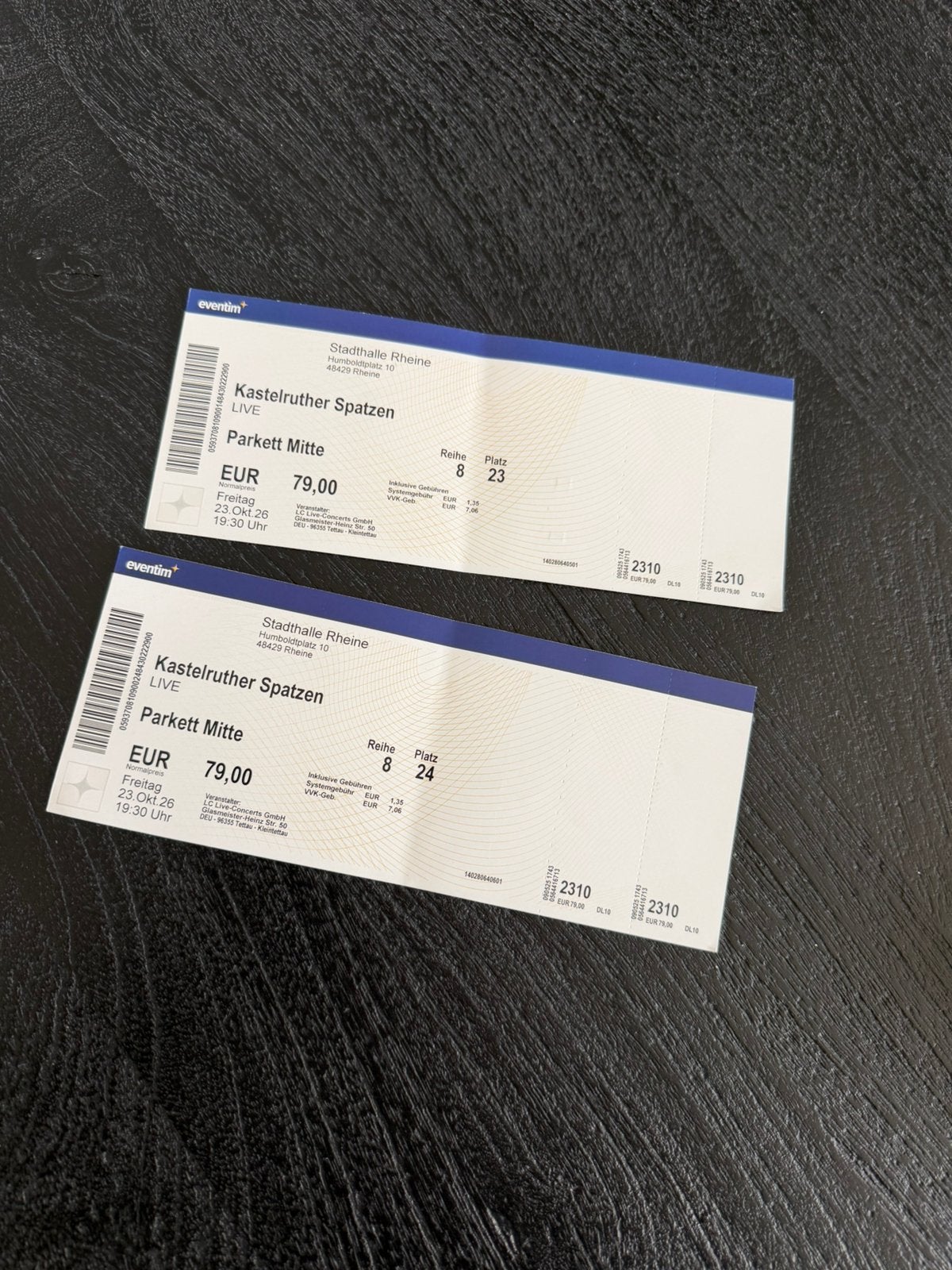 Kastelruther spatzen op 23 oktober, Tickets en Kaartjes, Twee personen, Oktober