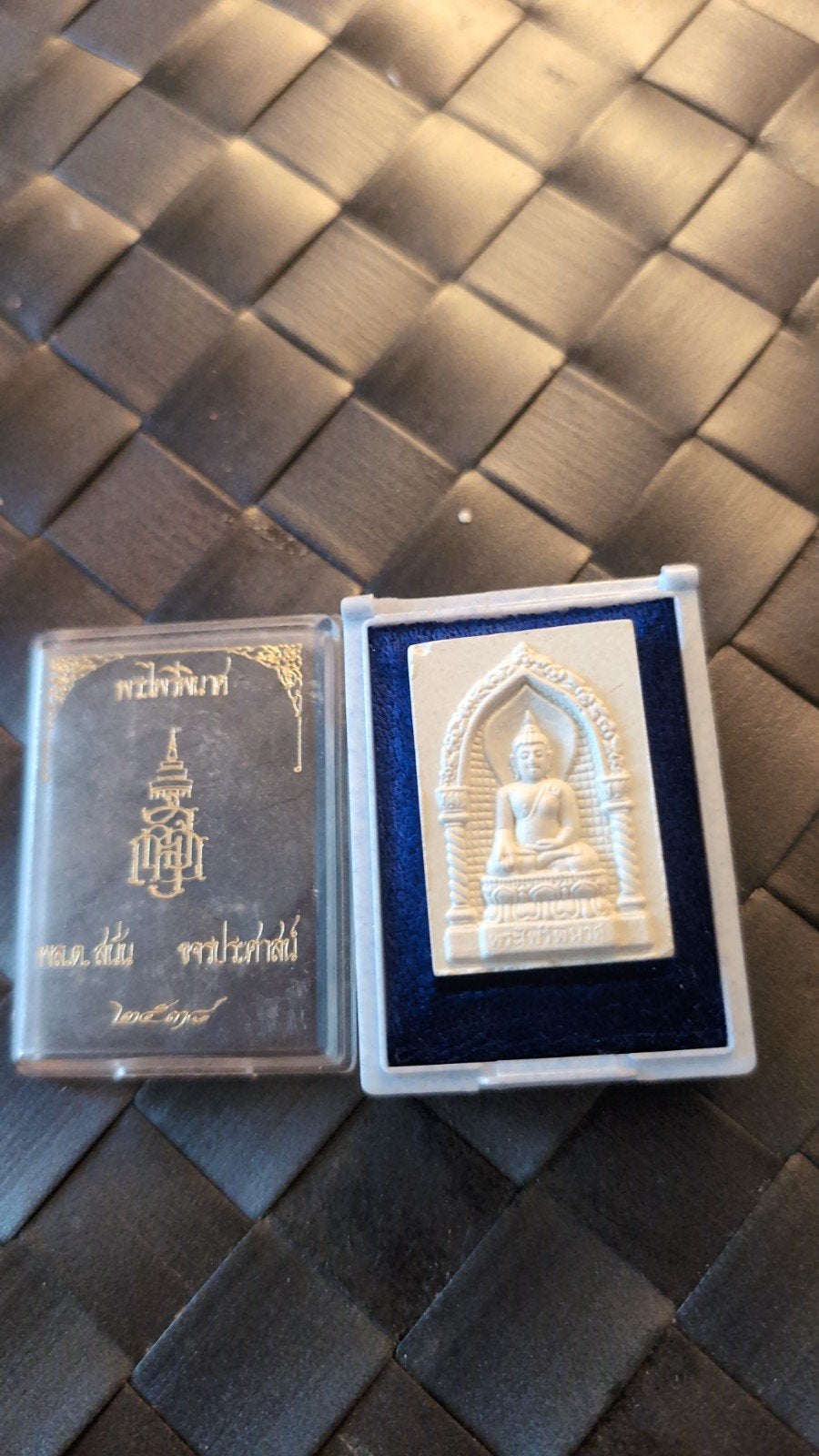Boeddha Amulet in Doosje - Thais Boeddhistisch Relikwie, Ophalen of Verzenden