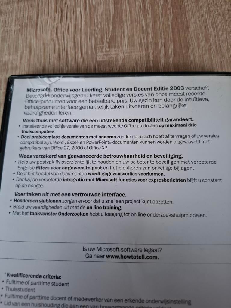 Microsoft Office 2003 voor Leerling, Student en Docent, Computers en Software, Ophalen of Verzenden, Gebruikt, Word, Windows