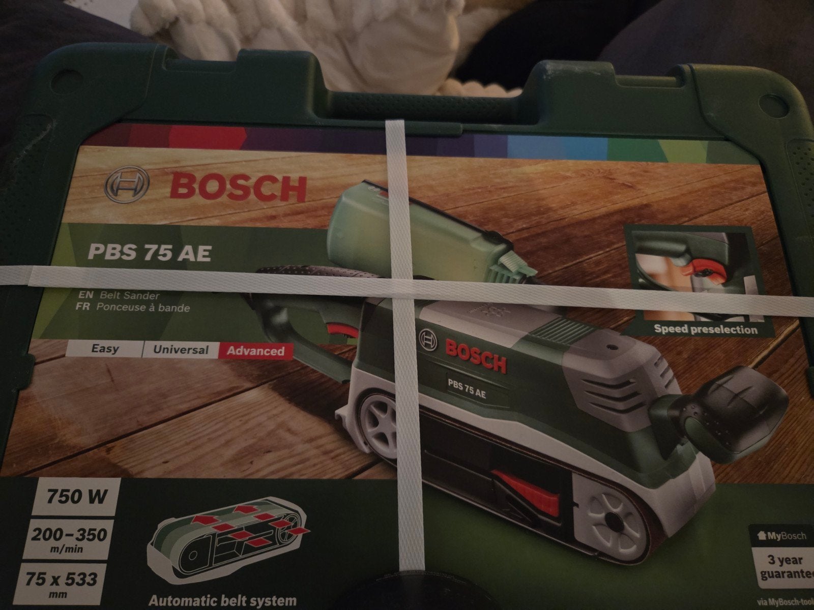 Bosch PBS 75 AE Bandschuurmachine - 750W, Nieuw in doos, Ophalen, Nieuw