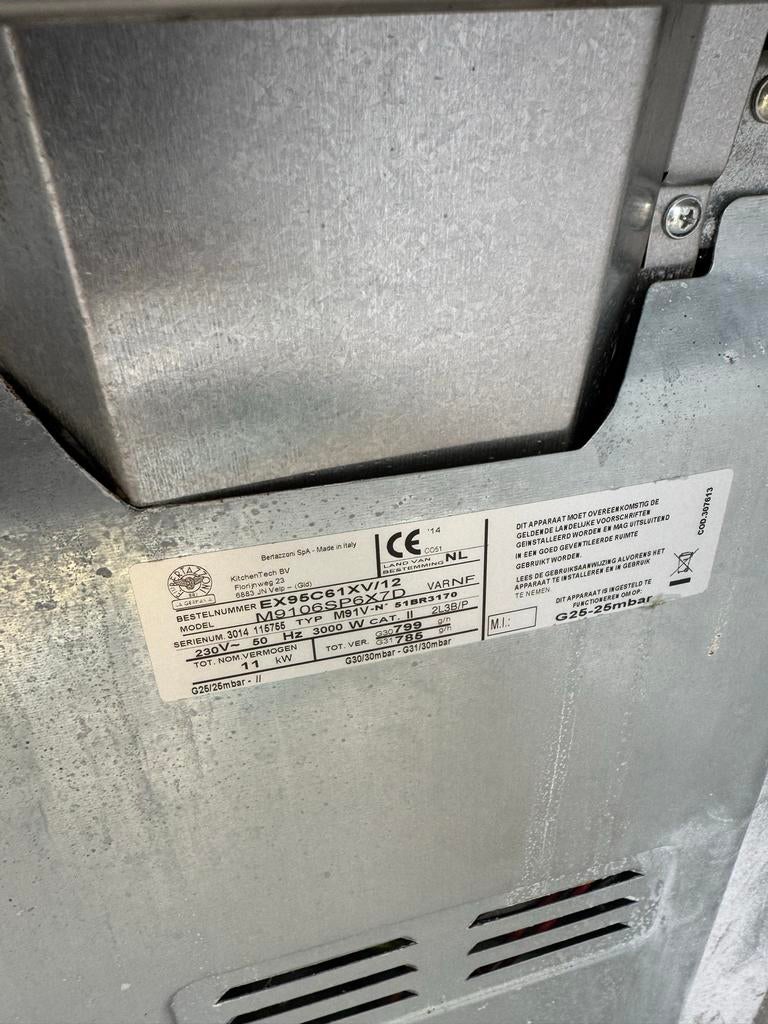 Bertazzoni Fornuis met Gas Kookplaat en Oven, Witgoed en Apparatuur, Fornuizen, Gebruikt, 60 cm of meer, Ophalen of Verzenden