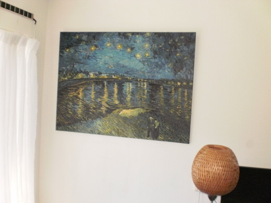 schilderij de sterren nacht vincent van gogh, Antiek en Kunst, Kunst | Schilderijen | Klassiek, Ophalen, Handgeschilderd, Maritiem / water