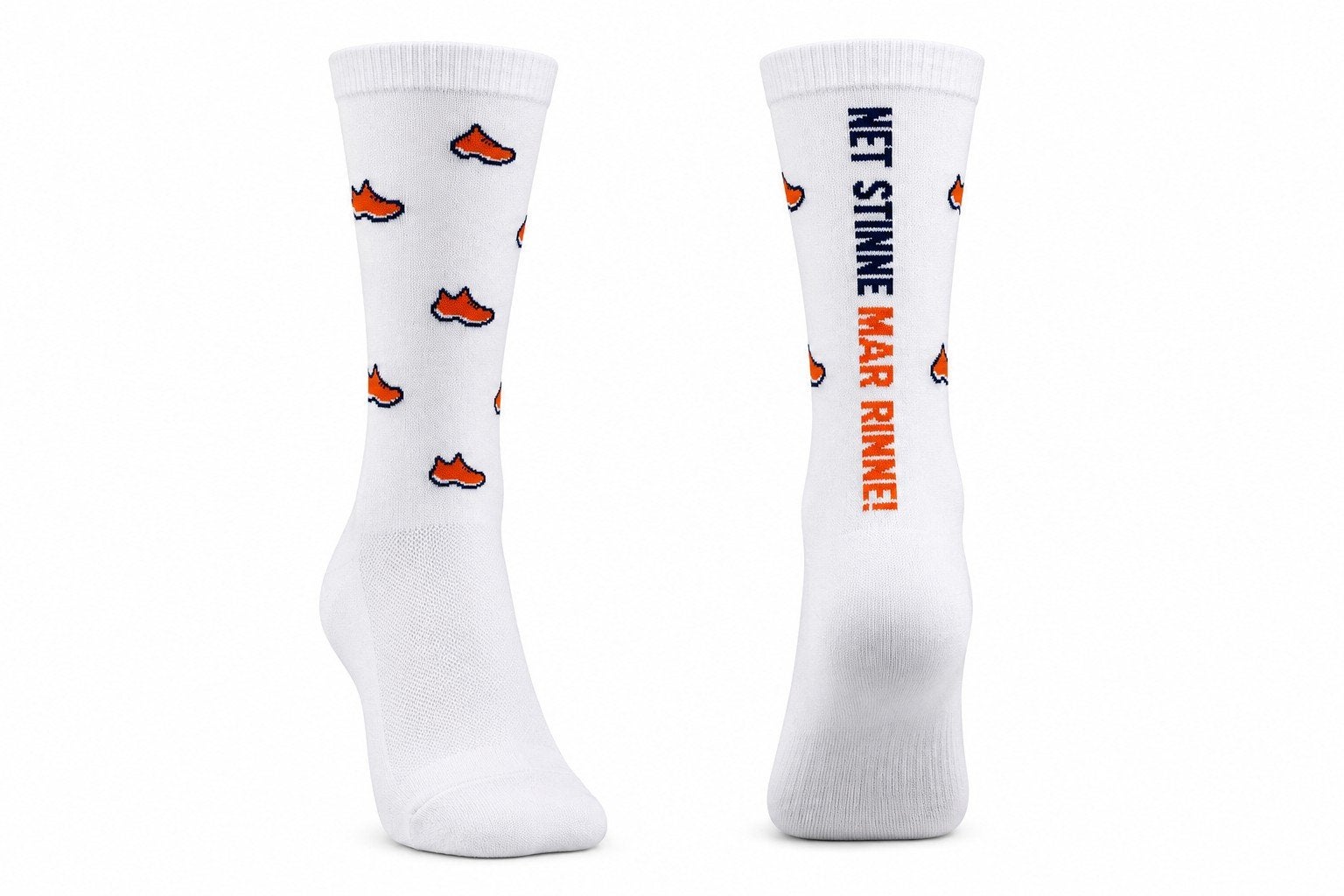 Snelle Sokken - Hardloopsokken met print, Sokken en Kniesokken, Snelle Sokken, Wit, Nieuw