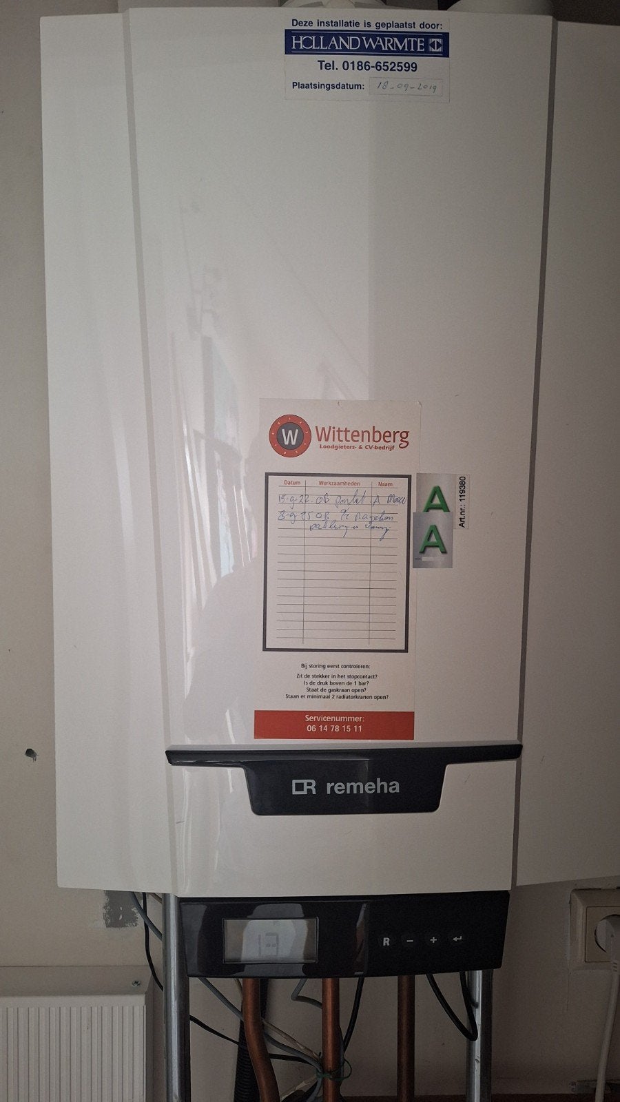 Remeha Tzerra Ace 28C CW4 CV-ketel - Zo goed als nieuw, Ophalen, Hoog rendement (Hr), Cv-ketel of Combi-ketel, Minder dan 60 cm