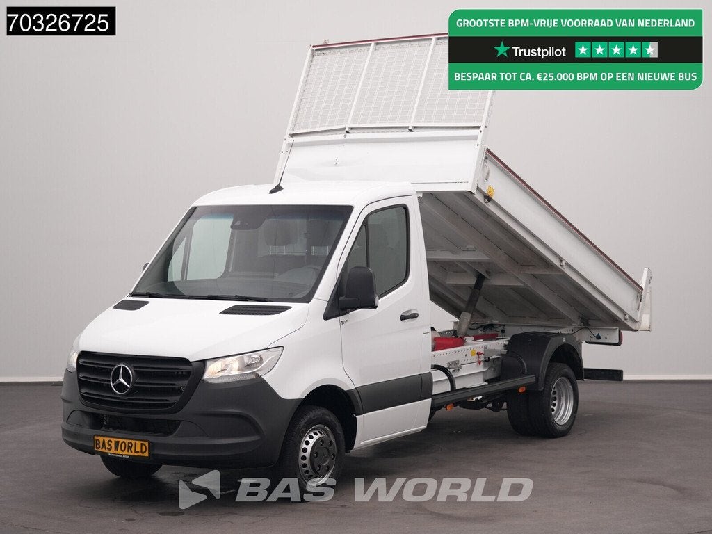 Mercedes Sprinter 515 CDI Dubbellucht 3,5t Trekhaak Kipper 1, Stof, Gebruikt, Euro 6, 4 cilinders