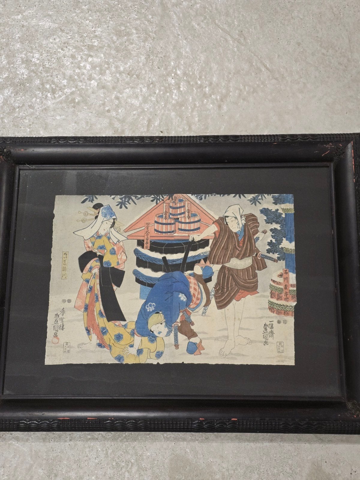 antieke japanse prent (woodblock), Ophalen