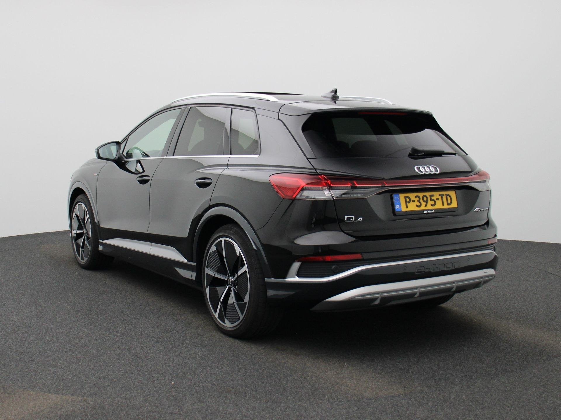 Audi Q4 e-tron 40 Launch edition S Competition 77 kWh Leder, Auto's, Audi, 12 maanden, Achterwielaandrijving, Gebruikt, Zwart