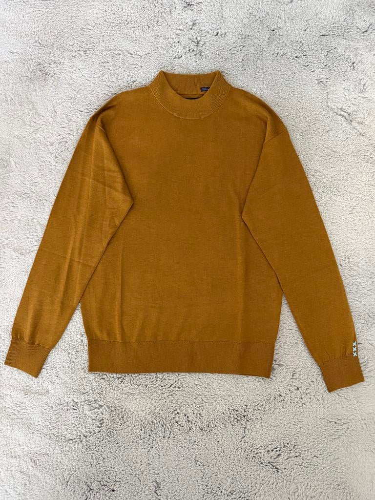Scotch & Soda Bruine Crewneck Trui Maat L - Nieuw met kaartj, Kleding | Heren, Truien en Vesten, Ophalen of Verzenden, Nieuw, Maat 52/54 (L)
