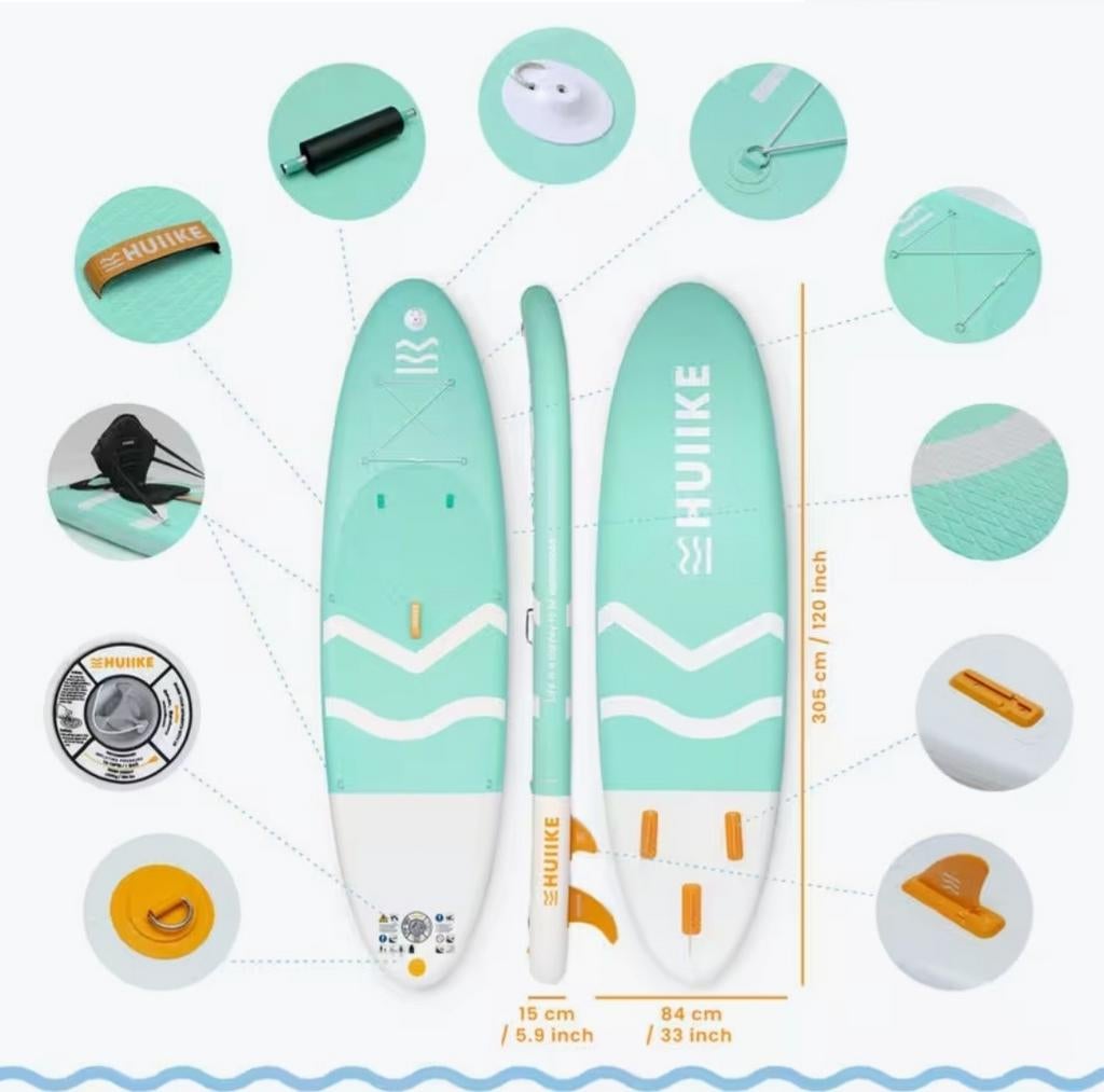 HUIKE SUP Board 305 cm - Goede staat, Watersport en Boten, Suppen, Ophalen, Gebruikt, SUP-boards