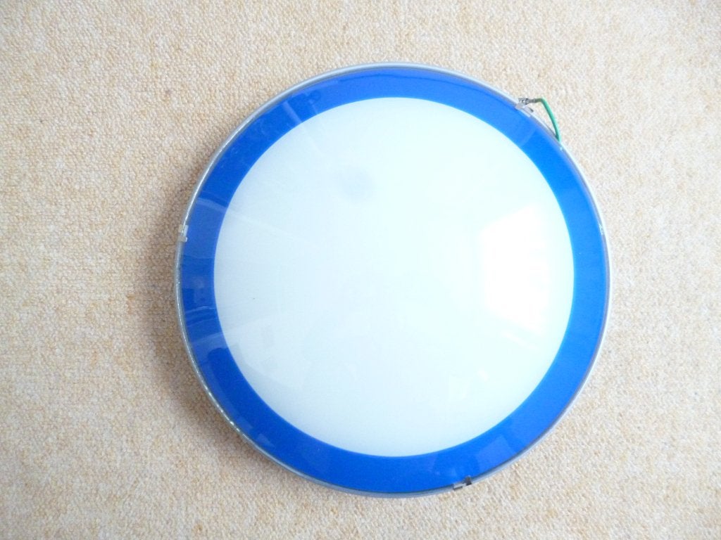 Glazen plafondlamp, Huis en Inrichting, Ophalen of Verzenden, Zo goed als nieuw, Glas, Plafondlamp