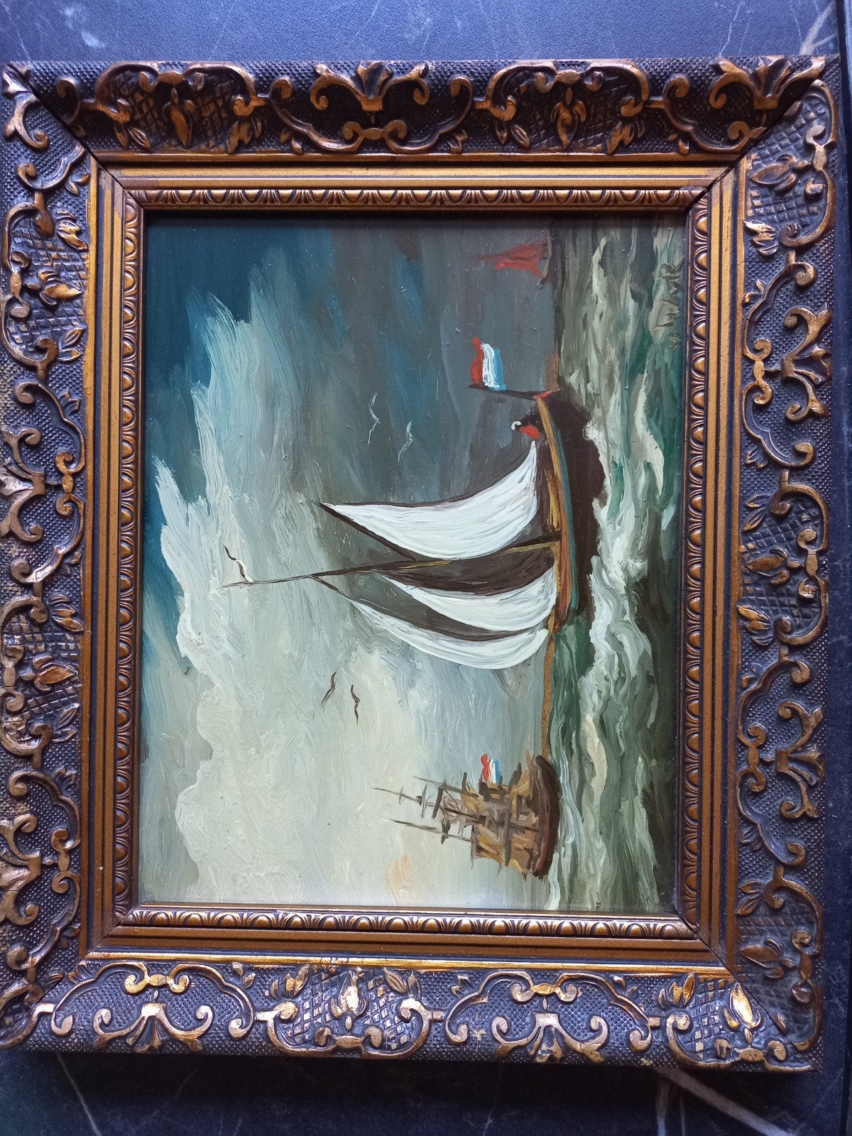 Houten schilderijtje, Antiek en Kunst, Ophalen
