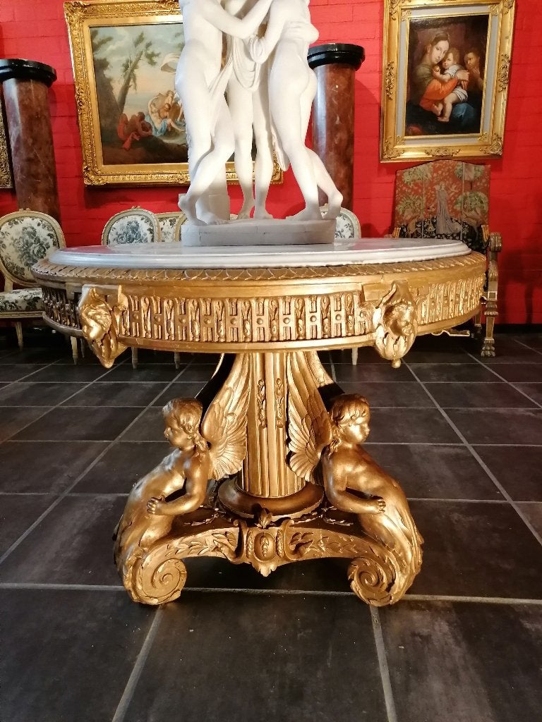 antiek louis XVI gilt hout beelden centertable, Antiek en Kunst, Ophalen