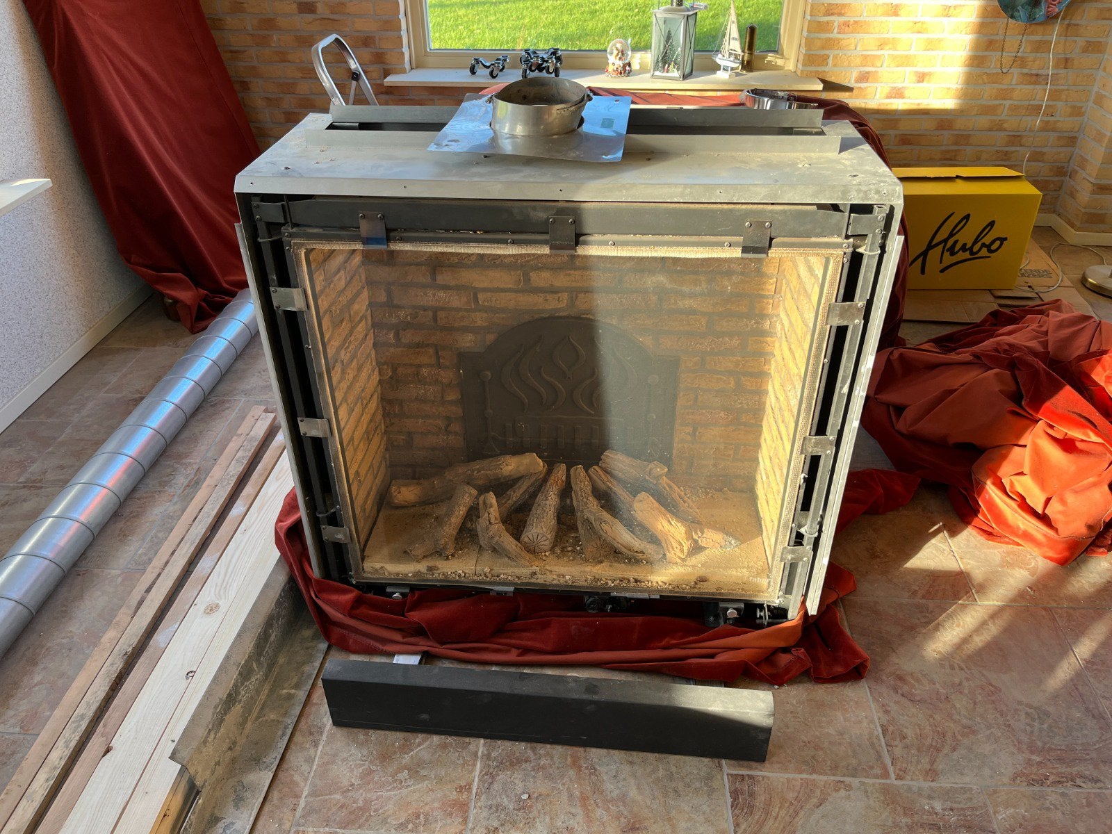 Openhard, Huis en Inrichting, Haarden, Ophalen, Gebruikt, Inbouwhaard, Gashaard