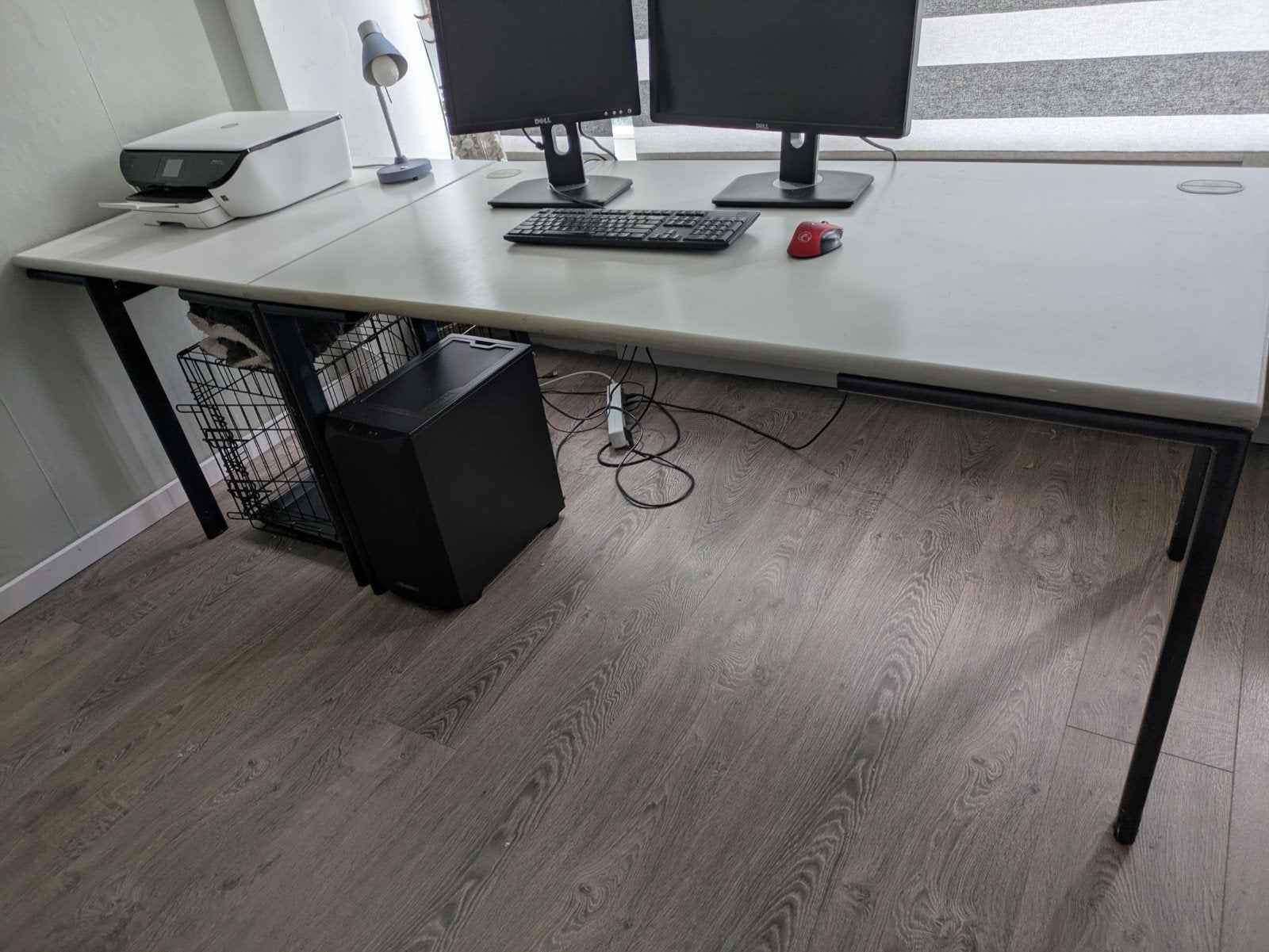 Stevig 2-delig bureau - Gratis af te halen, Huis en Inrichting, Bureaus, Ophalen