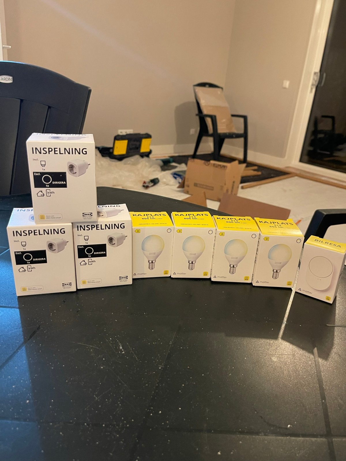 IKEA Smart Home Set: 4x KAJPLATS, 1x BILRESA, Wit, Verzenden, Smart home compatibel, E14 (klein)