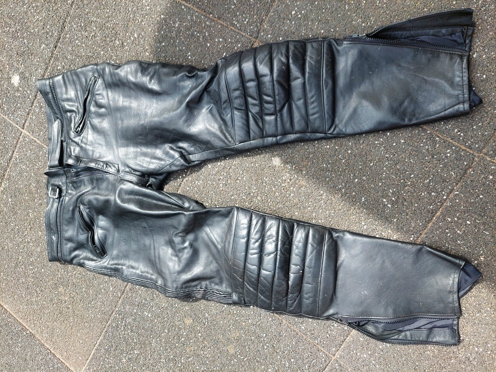 Akito Leren Motorbroek - Maat 54 (Euro), Ophalen, Tweedehands, Broek | leer