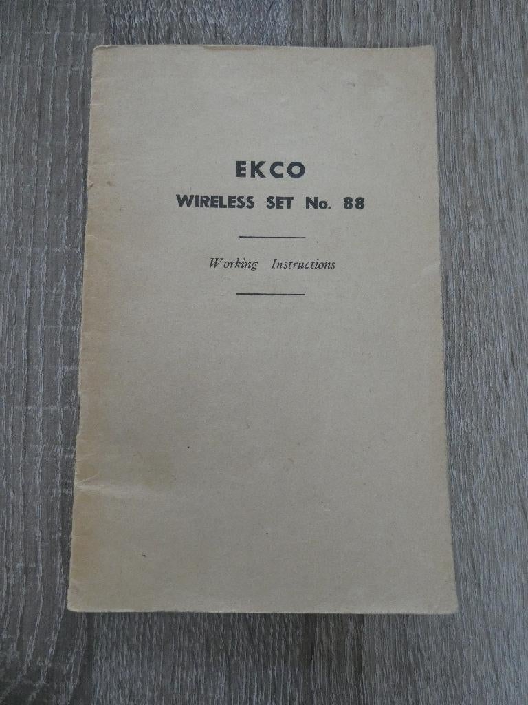 Engels voorschrift Wireless set No. 88, Verzamelen, Ophalen of Verzenden, Landmacht, Engeland, Boek of Tijdschrift