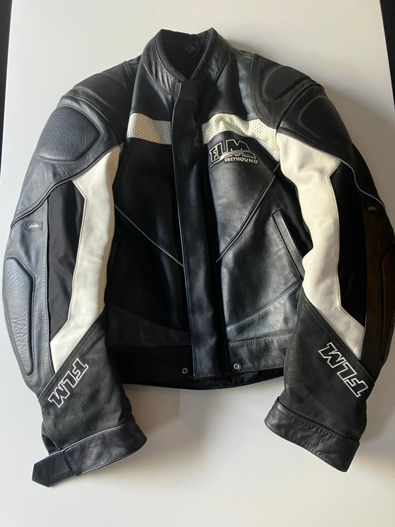 Leren FLM motorcombi jas XL & broek MT 54, Ophalen of Verzenden, Tweedehands, Combipak