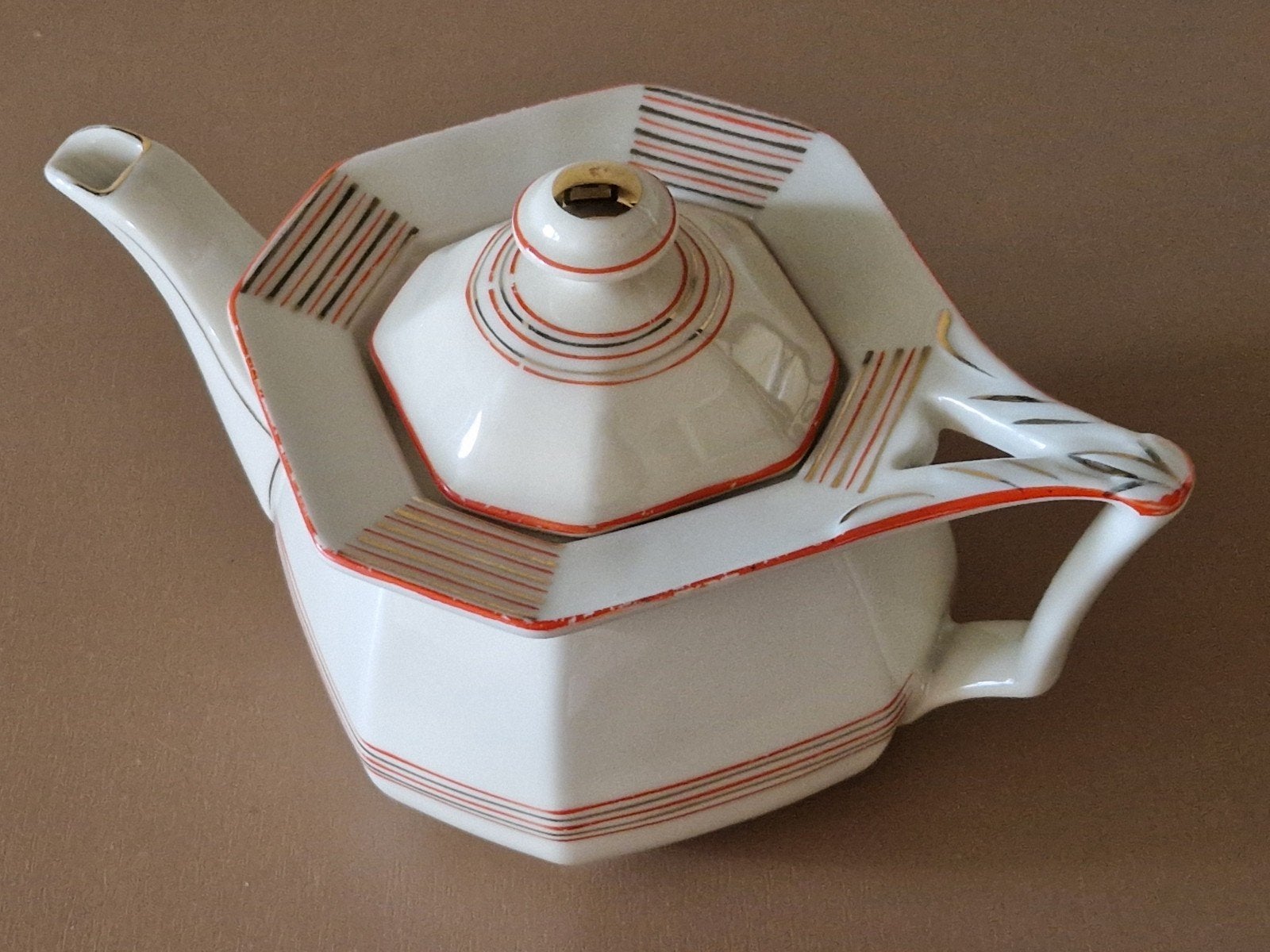 Vintage Cambridge Ivory theepot met schaaltjes, Ophalen of Verzenden