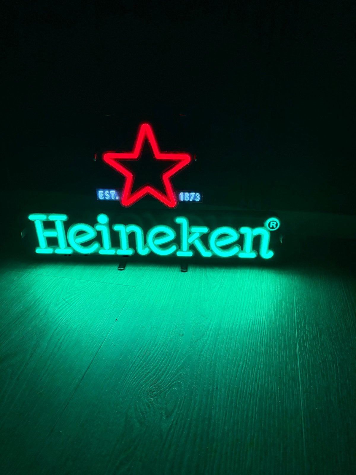 Heineken LED Neon Reclamebord - 44,5 x 26,5 cm, Verzamelen, Ophalen of Verzenden, Gebruikt, Overige typen, Heineken