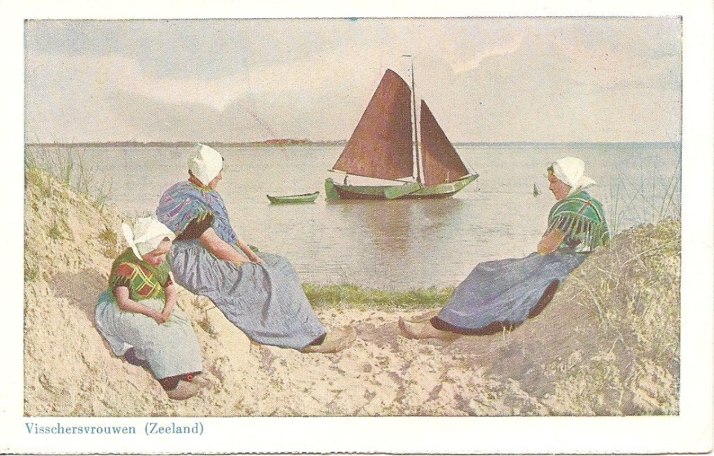 Oude ansichtkaart Visschersvrouwen Zeeland, Ophalen of Verzenden, 1920 tot 1940, Ongelopen, Zeeland