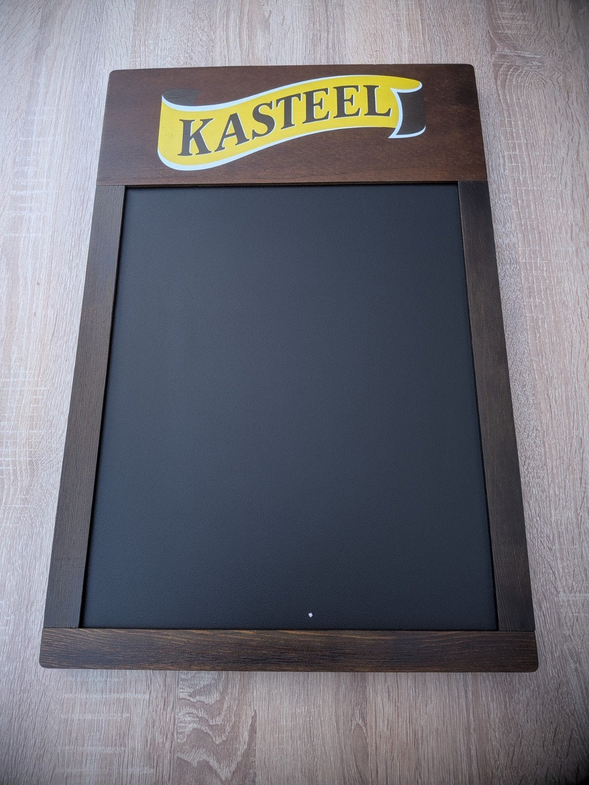 Kasteel Bier Krijtbord - Houten Menu/Reclamebord, Ophalen of Verzenden