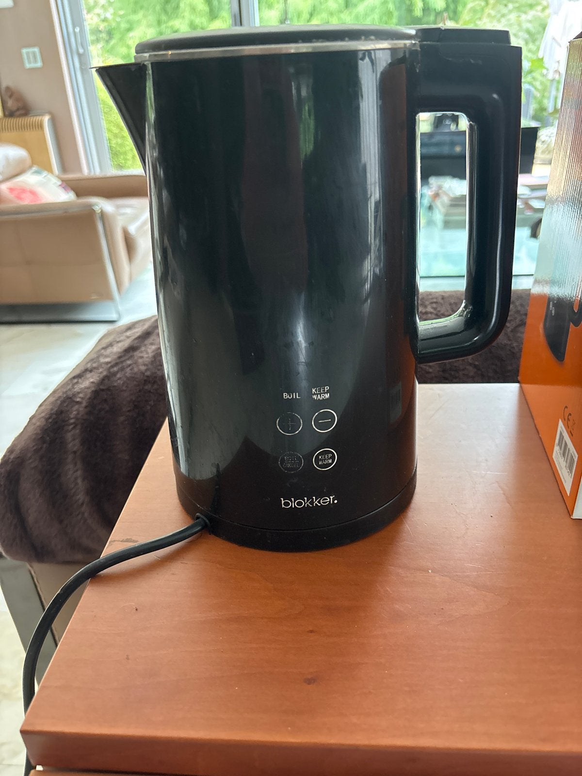 Blokker digitale waterkoker One Touch - 1,5L, 1 tot 2 liter, Ophalen of Verzenden, Gebruikt