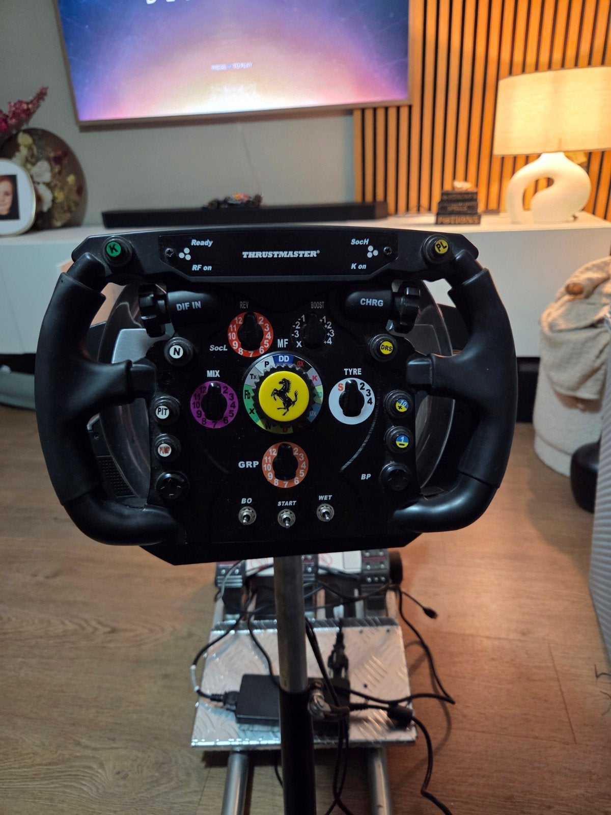 Thrustmaster T500 RS met F1 add-on en inklapbare base, Spelcomputers en Games, Racestuur, Gebruikt, PlayStation, Thrustmaster