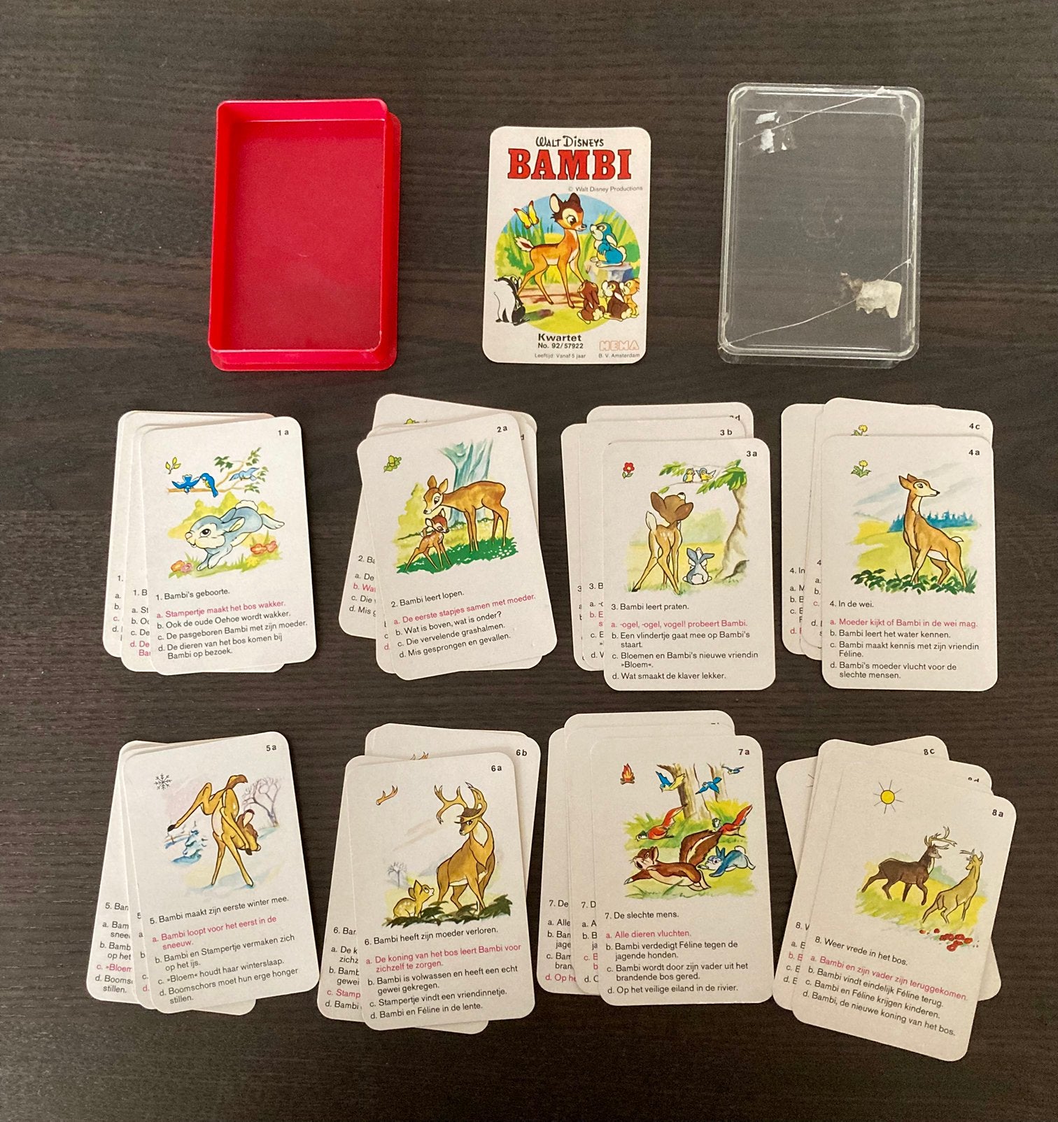 Vintage jaren ‘70 Disney Bambi kwartet, Ophalen of Verzenden, Gebruikt