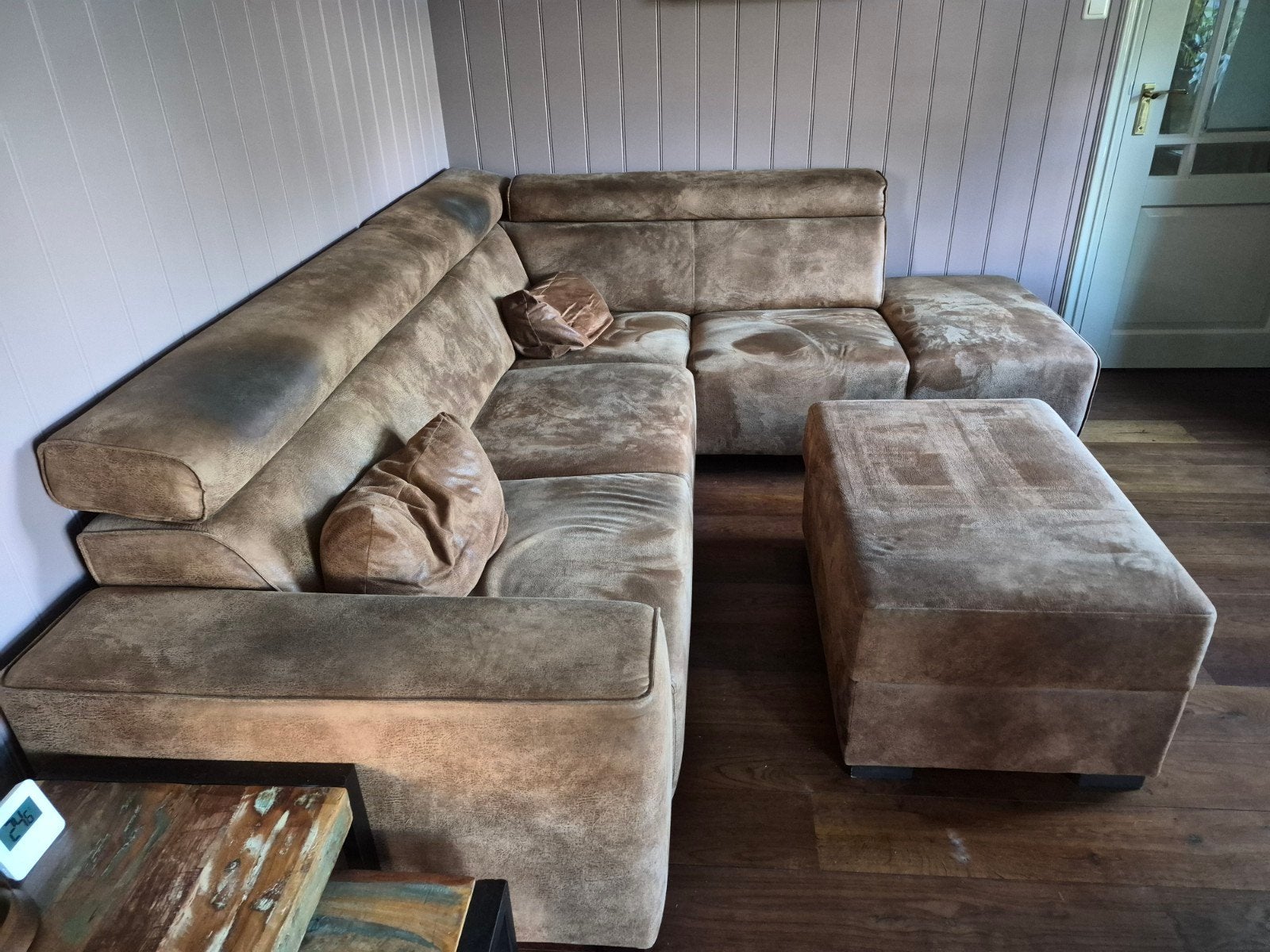 Comfortabele hoekbank  - 2.10 x 2.60m, Ophalen, Gebruikt, Hoekbank, 200 tot 250 cm