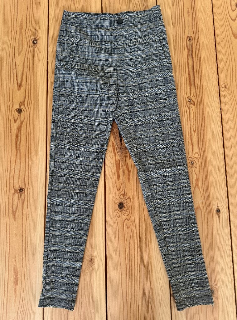Broek / Legging ZARA - Zwart Wit Geel Ruit - maat 36 Small, Zara, Ophalen of Verzenden, Zo goed als nieuw, Maat 36 (S)