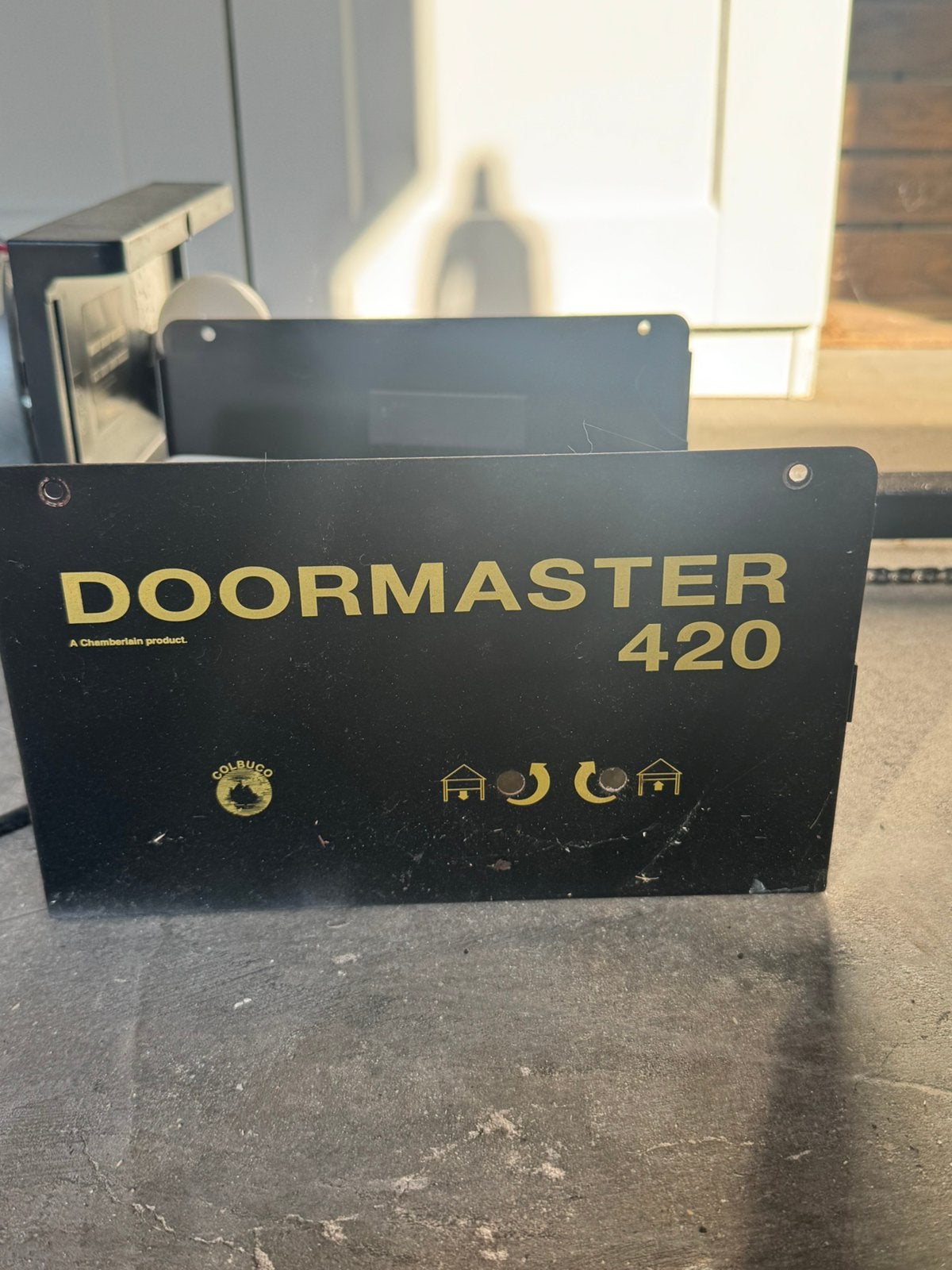 Garagedeuropener doormaster 420 met defect onderdeel, Ophalen
