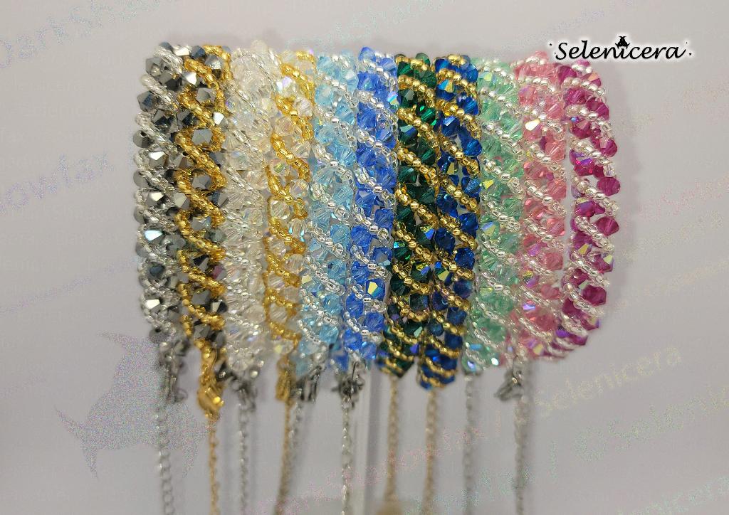 Handgemaakte Kristallen Armband Spiraal Kleur, Overige materialen, Overige kleuren, Nieuw, Met bedels of kralen