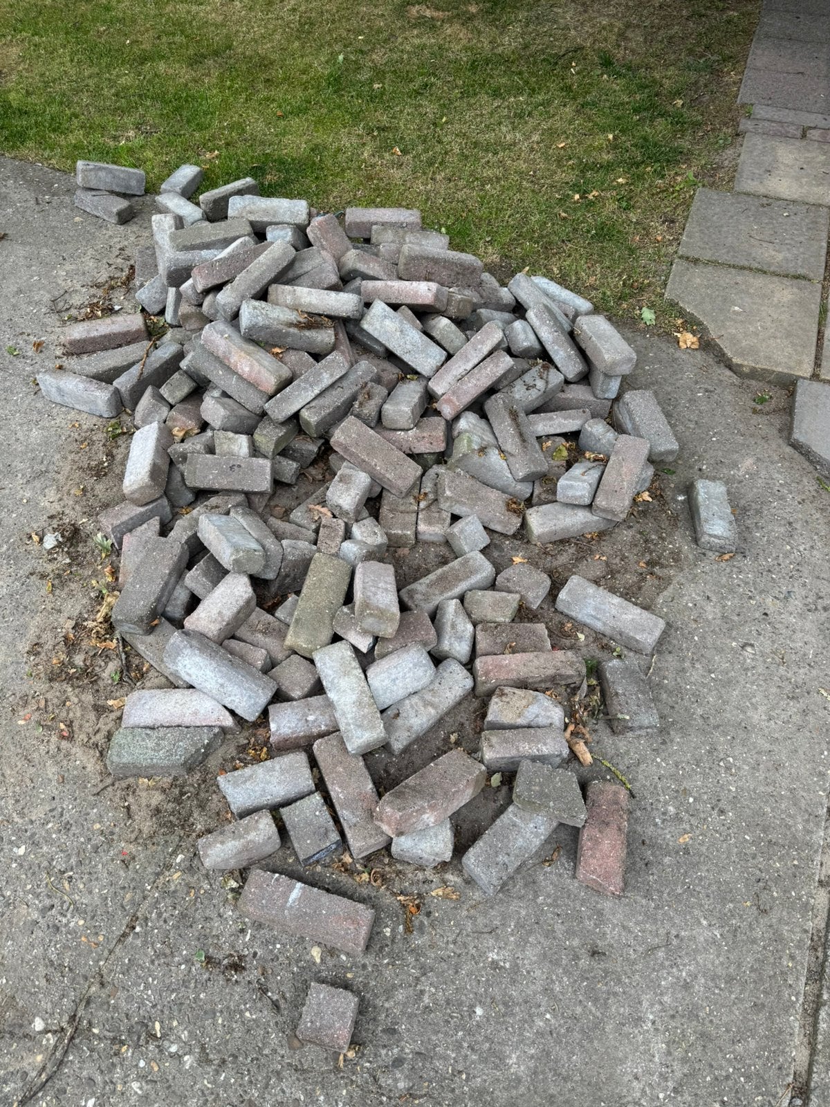 Beton waaltjes 20 x 5 cm, Ophalen, Gebruikt, Klinkers, Minder dan 5 m²