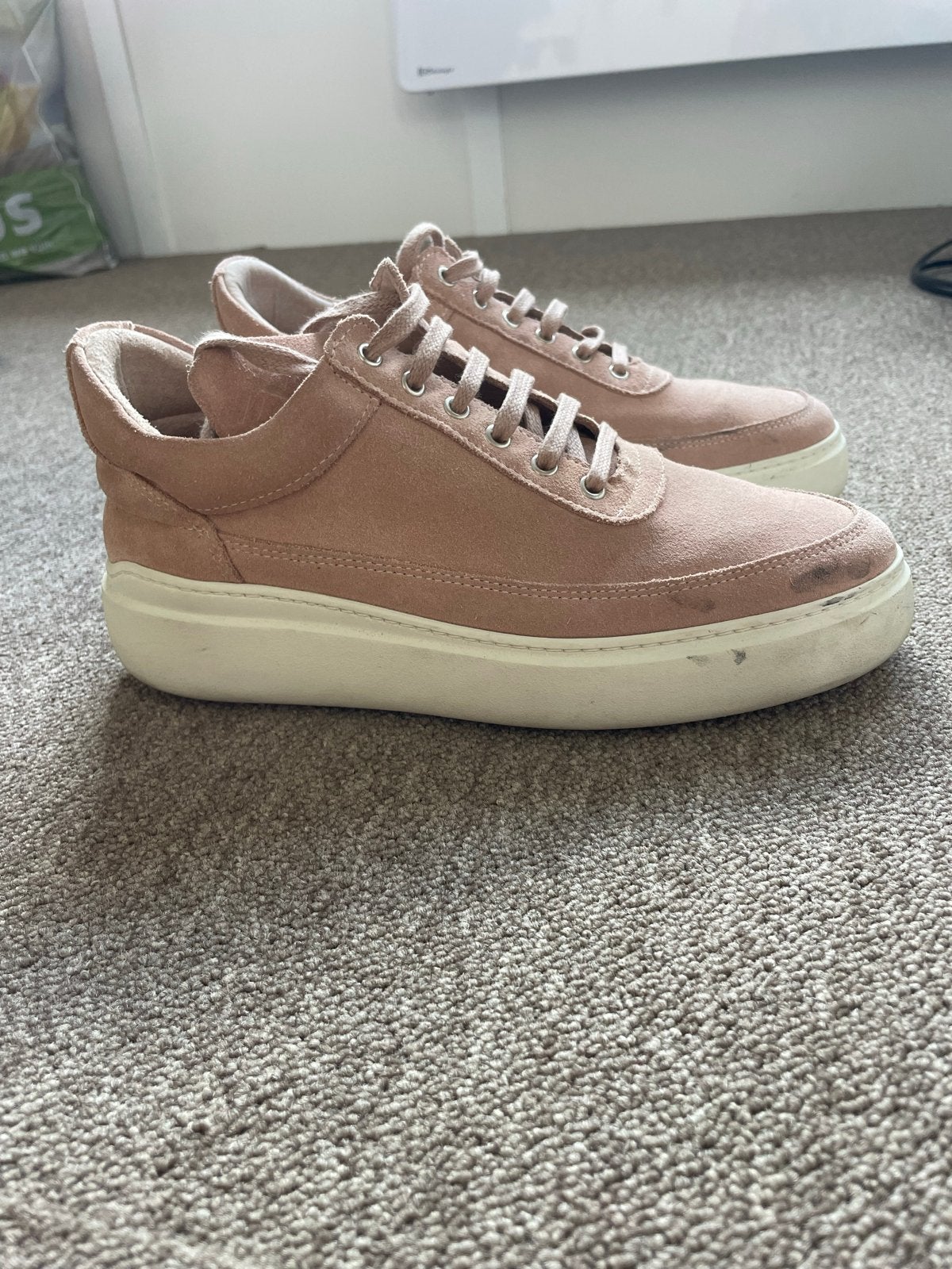 Roze suède sneakers - Filling Pieces, Verzenden, Gedragen, Roze, Sneakers of Gympen