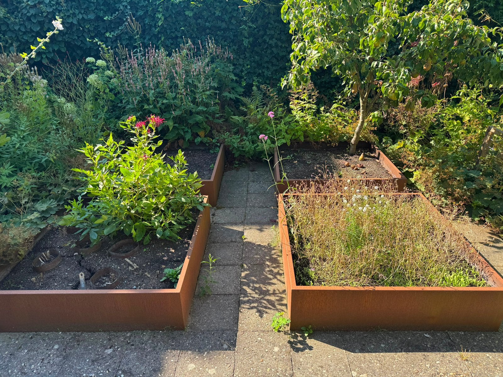 10 CORTENSTAAL PLANTENBAKKEN, Tuin en Terras, Ophalen, Zo goed als nieuw, Metaal, 60 cm of meer